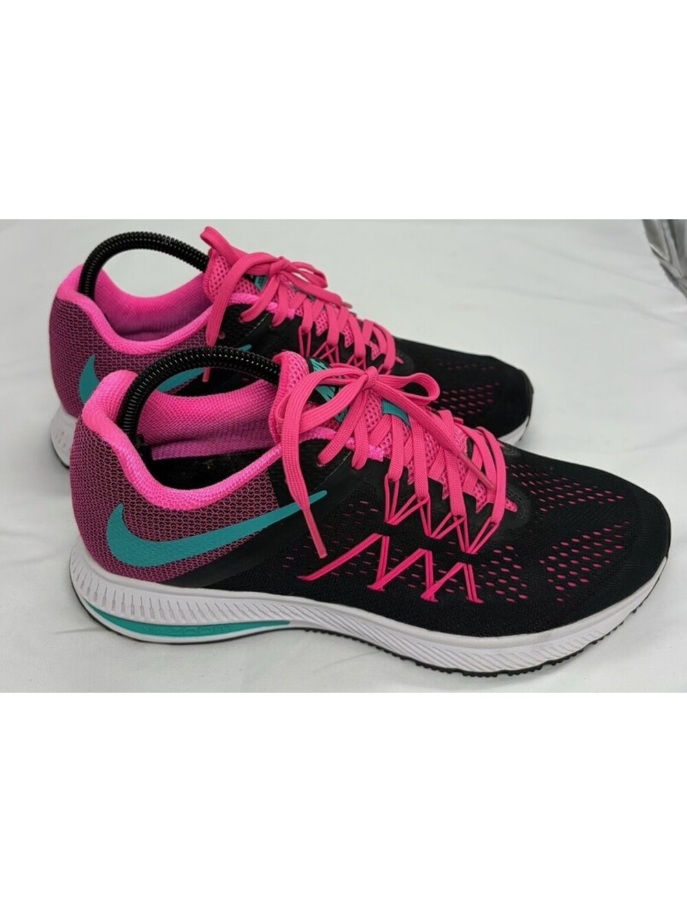 Nike Zoom Winflo 3 Womens Pink Black Running Shoes Size 9 831562-004